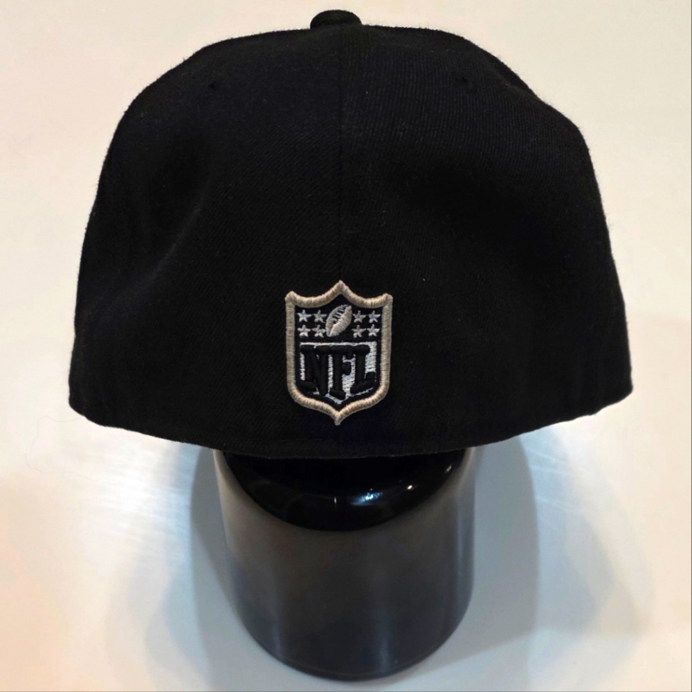 NEW YORK JETS|New Era 59Fifty Team Headwear|Black/White Colorway|Size 7 3/8 - Picture 4 of 4